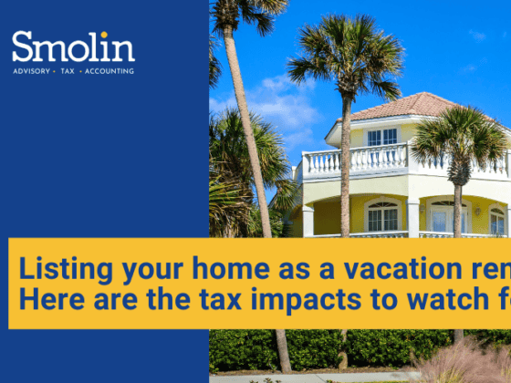 Listing home vacation rental tax impacts